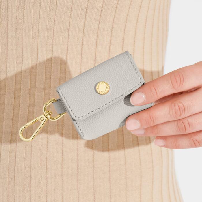 Katie Loxton Evie Clip On Airpod Case Cool Grey