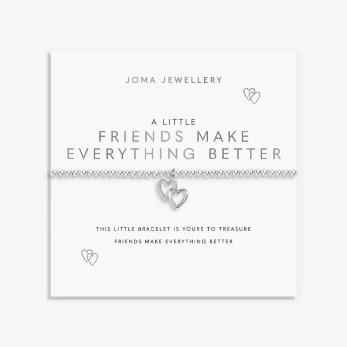 Joma Jewellery A Little Friends Make Everything Better Silver Plated Bracelet