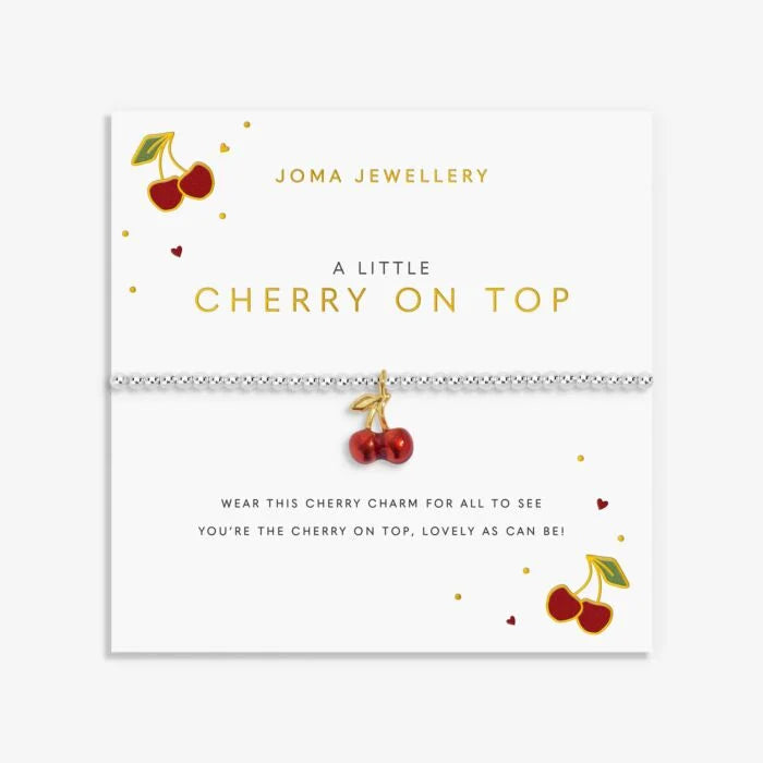Joma Jewellery A Little Vibes Cherry On Top Silver Plated Bracelet