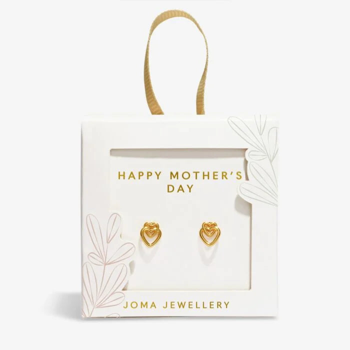 Joma Jewellery Mother's Day Earring Box Happy Mother's Day Gold Plated Stud Earrings