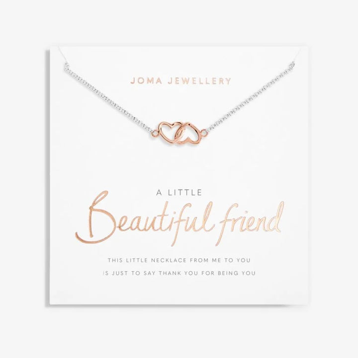 Joma Jewellery A Little Beautiful Friend Silver And Rose Gold Necklace
