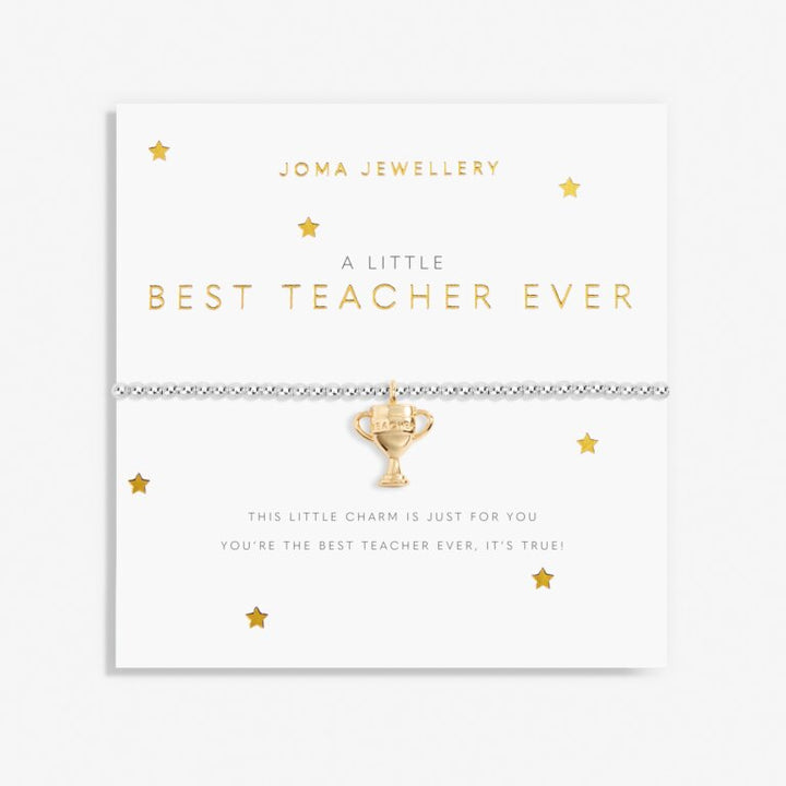 Joma Jewellery A Little Best Teacher Ever Silver And Gold Bracelet