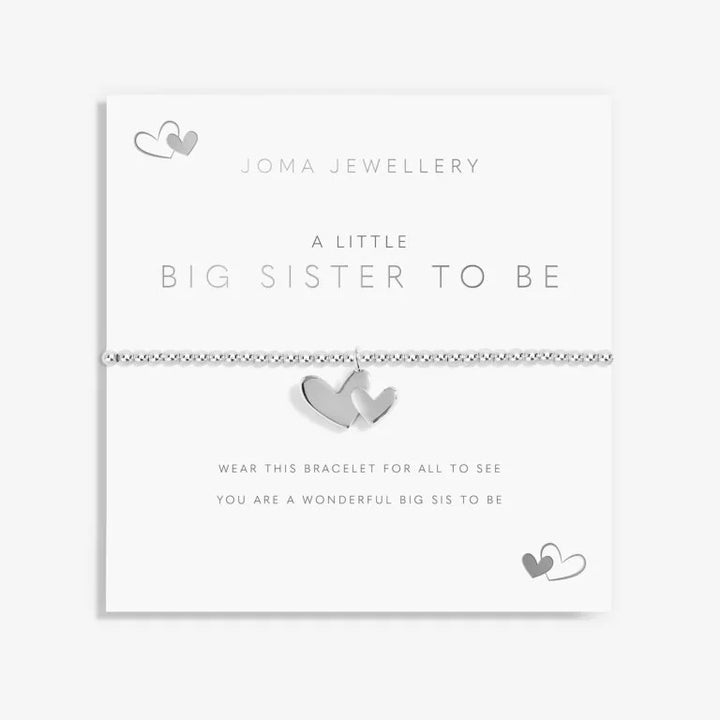 Joma Jewellery Children’s A Little Big Sister To Be Silver Bracelet