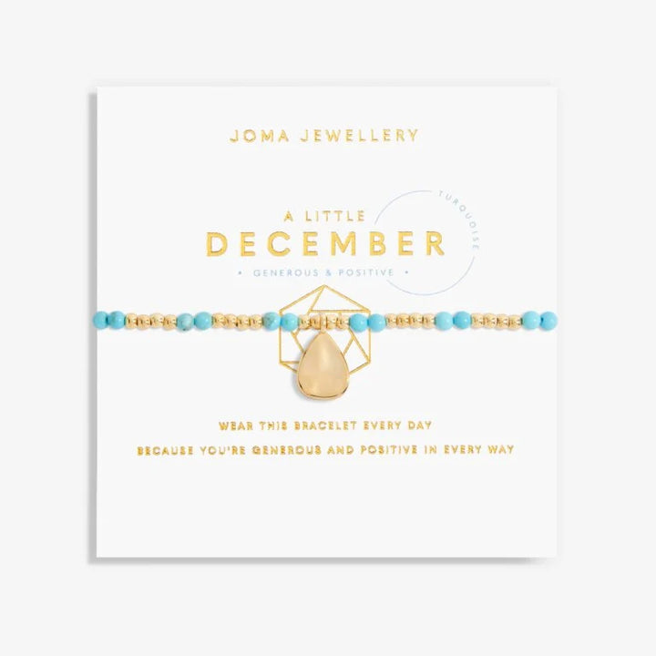Joma Jewellery A Little Birthstone December Turquoise Gold Bracelet