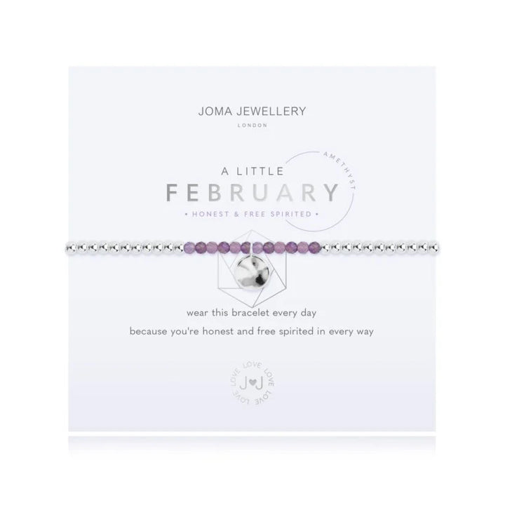 Joma Jewellery A Little Birthstone February Amethyst Bracelet