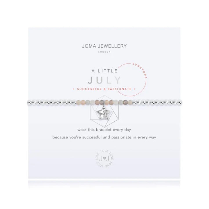 Joma Jewellery A Little Birthstone July Sunstone Bracelet