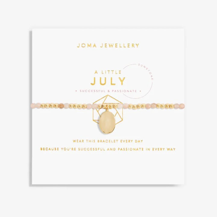 Joma Jewellery A Little Birthstone July Sunstone Gold Bracelet