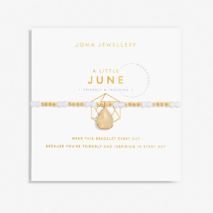 Joma Jewellery A Little Birthstone June Moonstone Gold Bracelet