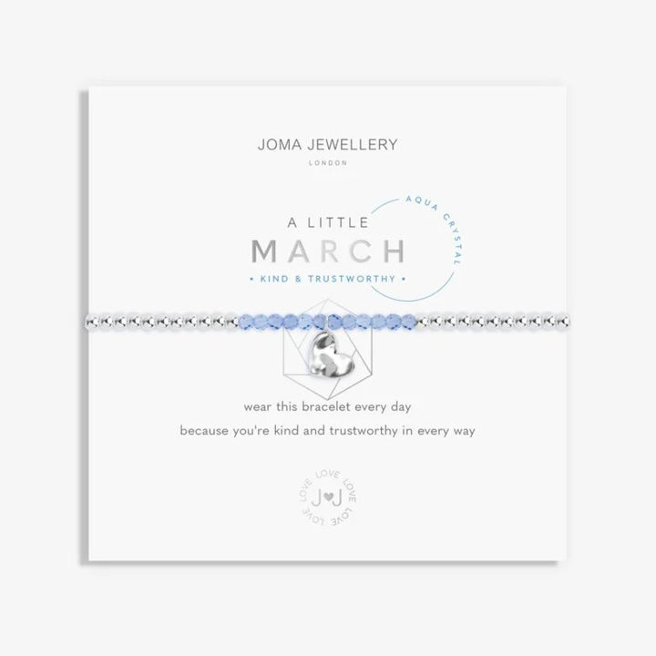 Joma Jewellery A Little Birthstone March Aqua Crystal Bracelet