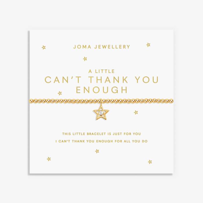 Joma Jewellery A Little Can't Thank You Enough Gold Plated Bracelet