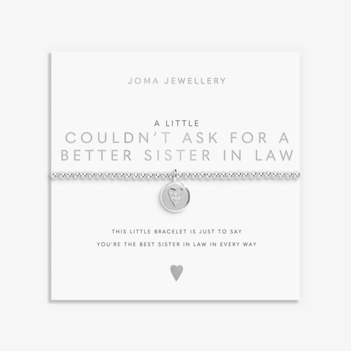 Joma Jewellery A Little Couldn'T Ask For A Better Sister In Law Silver Plated Bracelet