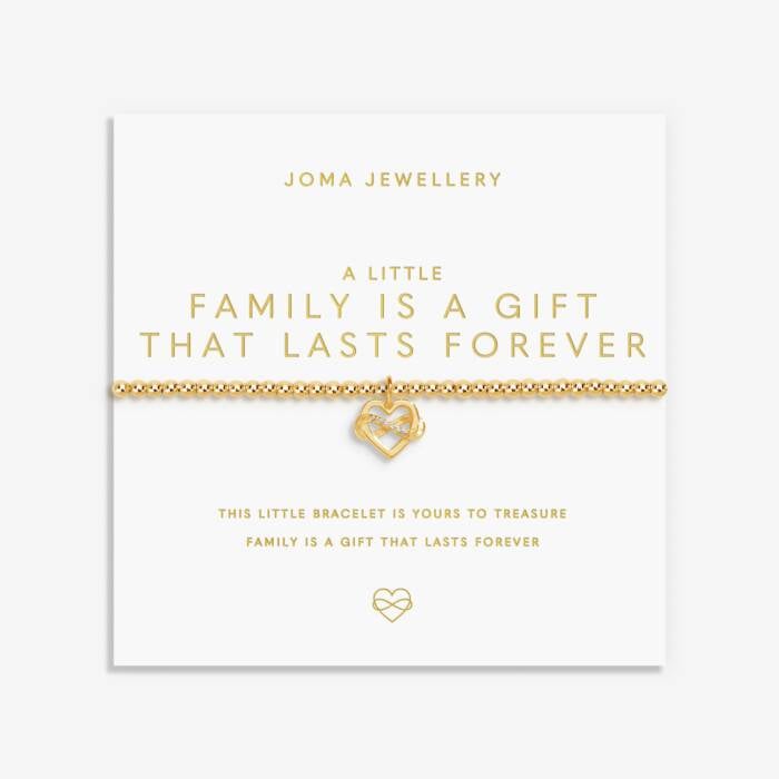 Joma Jewellery A Little Family Is A Gift That Lasts Forever Gold Plated Bracelet