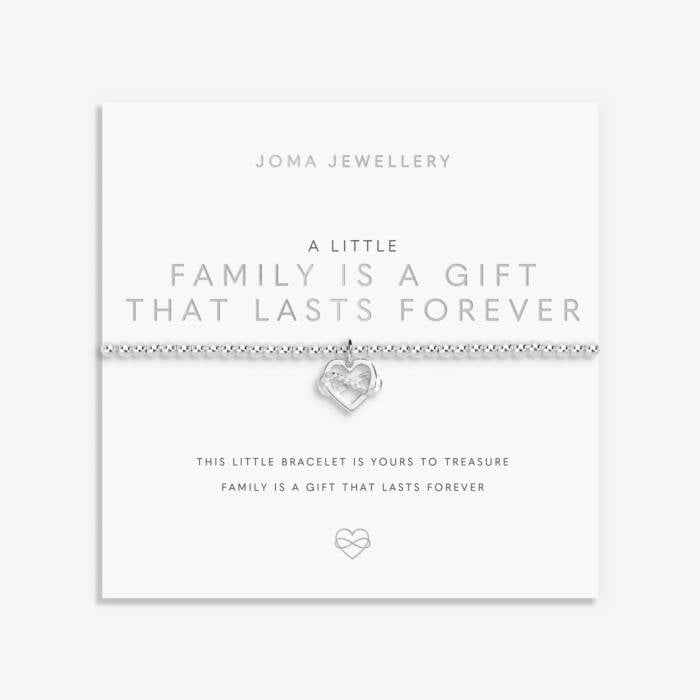 Joma Jewellery A Little Family Is A Gift That Lasts Forever Silver Plated Bracelet