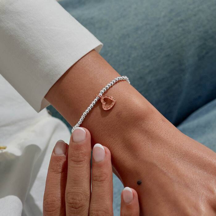 Joma Jewellery A Little Happy Birthday Beautiful Silver & Rose Gold Plated Bracelet