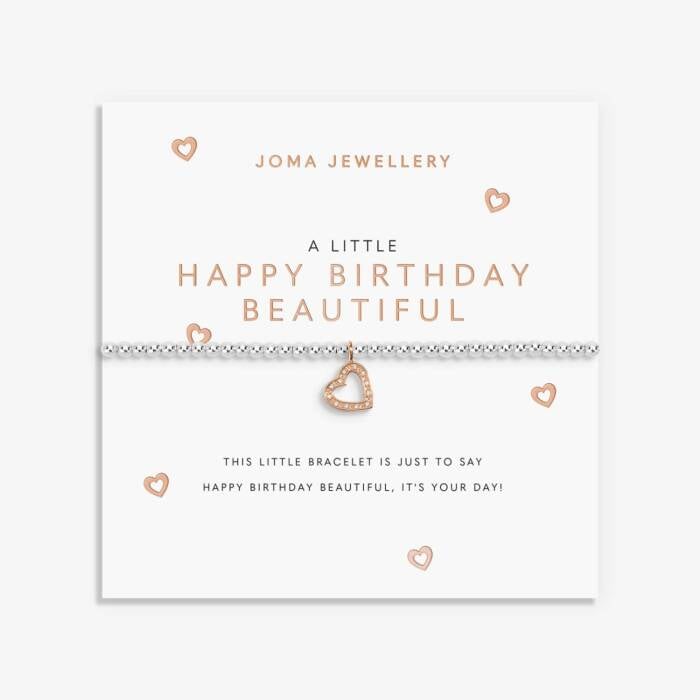 Joma Jewellery A Little Happy Birthday Beautiful Silver & Rose Gold Plated Bracelet