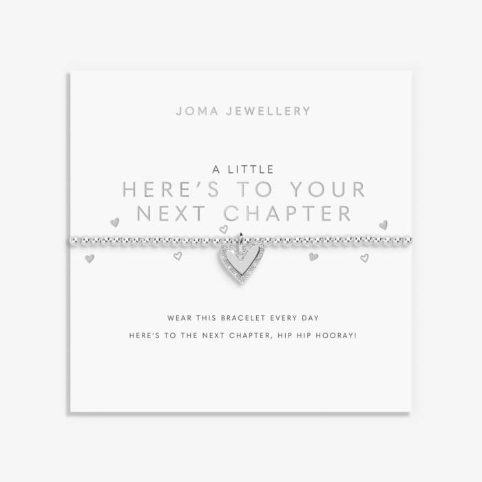 Joma Jewellery A Little Here'S To Your Next Chapter Silver Plated Bracelet