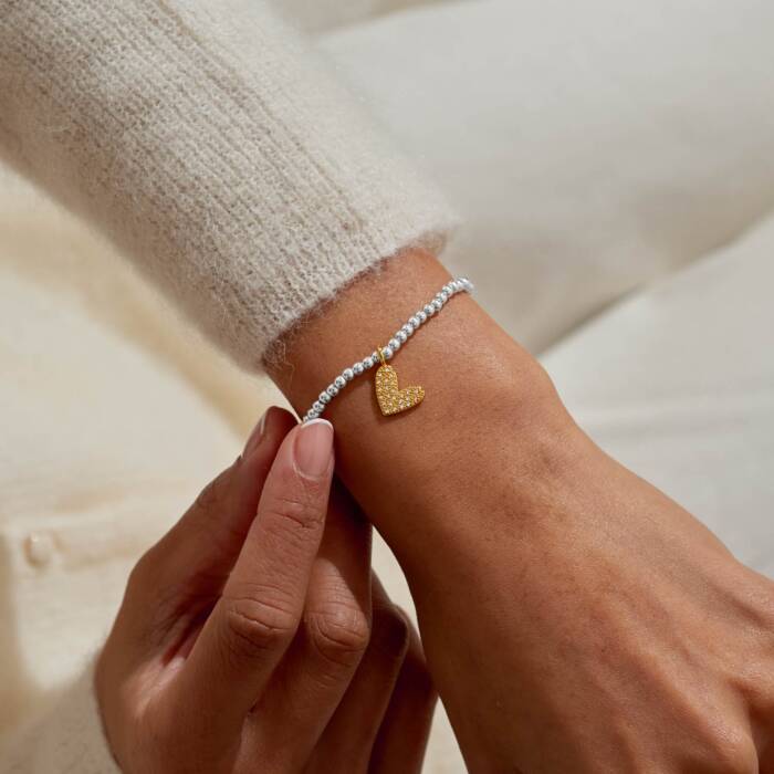Joma Jewellery A Little Love You To Bits Silver & Gold Plated Bracelet