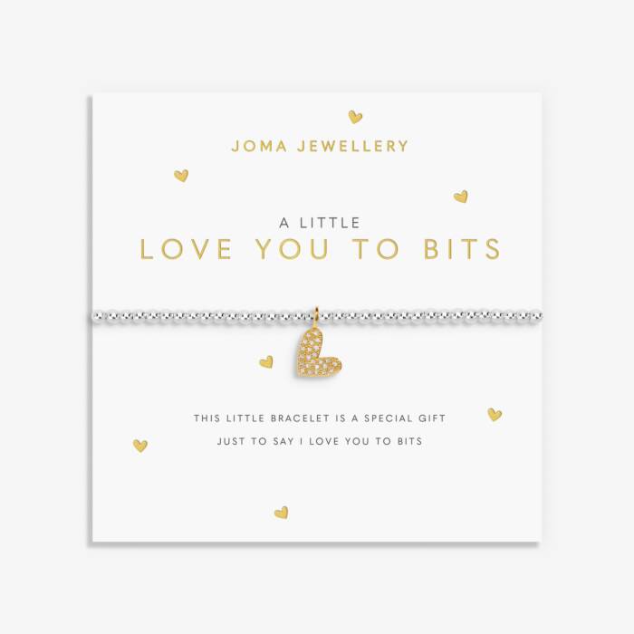 Joma Jewellery A Little Love You To Bits Silver & Gold Plated Bracelet