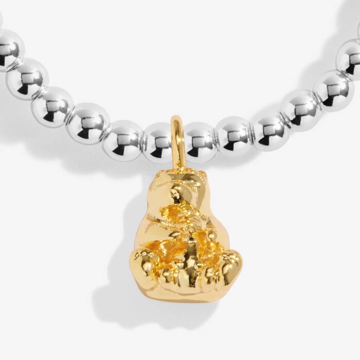 Joma Jewellery A Little Mama Bear Silver & Gold Plated Bracelet