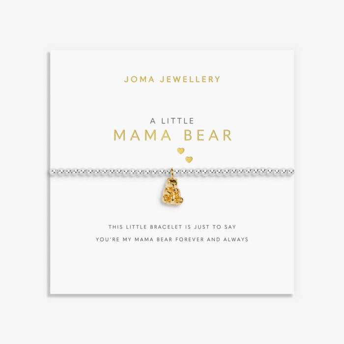 Joma Jewellery A Little Mama Bear Silver & Gold Plated Bracelet