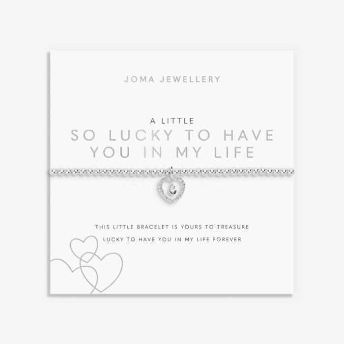 Joma Jewellery A Little So Lucky To Have You In My Life Silver Plated Bracelet