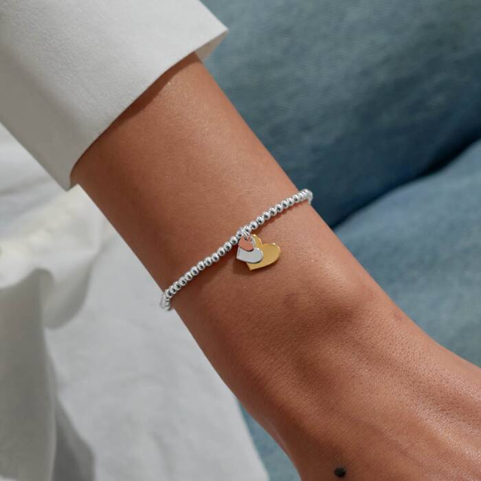 Joma Jewellery A Little Three Generations Silver, Gold & Rose Gold Plated Bracelet