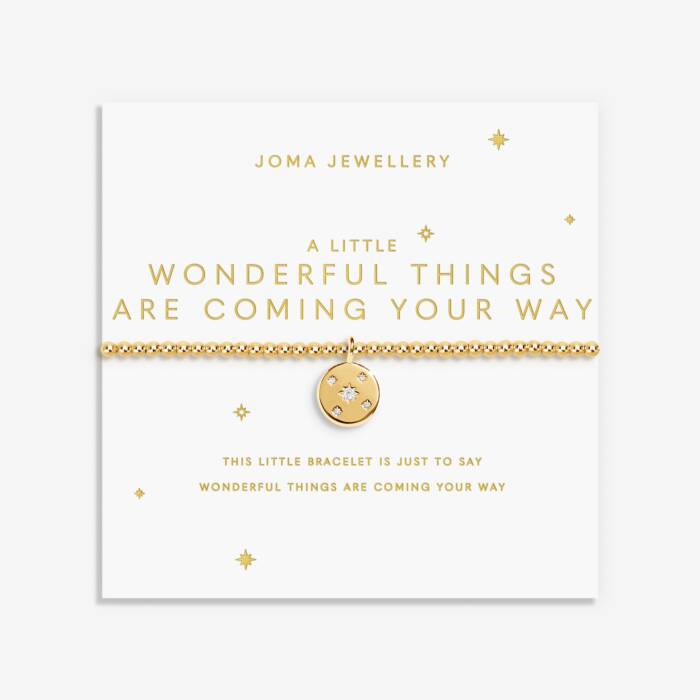 Joma Jewellery A Little Wonderful Things Are Coming Your Way Gold Plated Bracelet