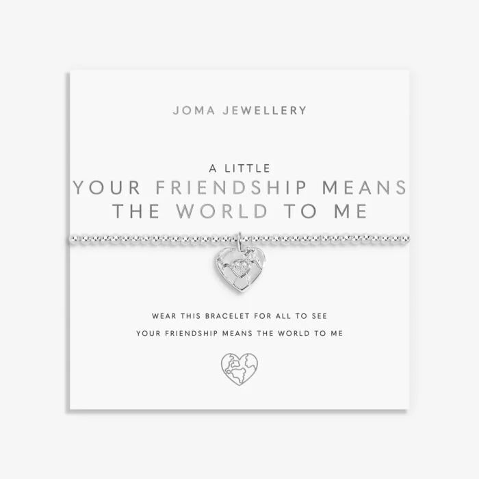 Joma Jewellery A Little Your Friendship Means the World To Me Silver Plated Bracelet