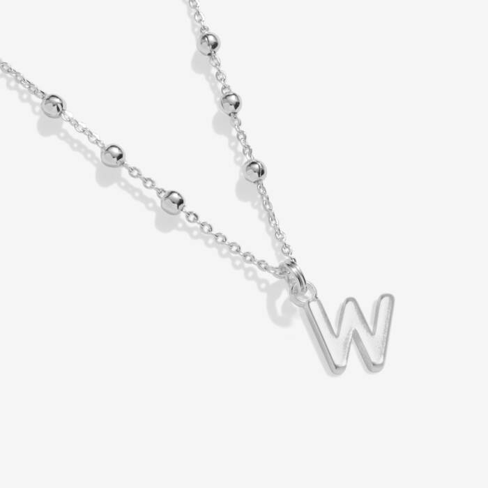 Joma Jewellery Alphabet Necklace A Little W Silver Plated Necklace