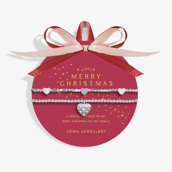 Joma Jewellery Aw25 Gwp A Little Merry Christmas Silver Plated Set Of 2 Bracelets