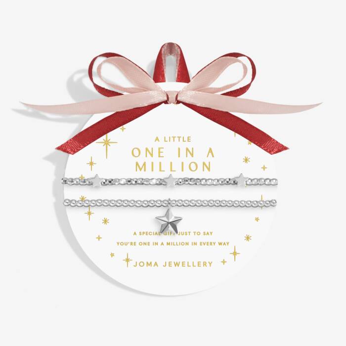 Joma Jewellery Aw25 Gwp A Little One In A Million Silver Plated Set Of 2 Bracelets