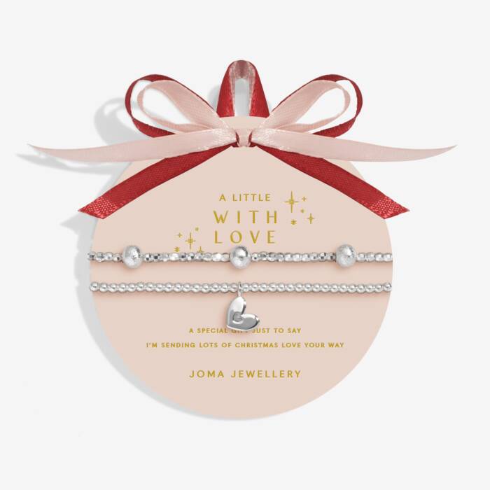 Joma Jewellery Aw25 Gwp A Little With Love Silver Plated Set Of 2 Bracelets
