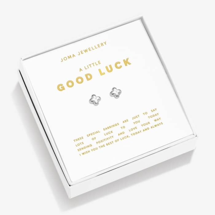 Joma Jewellery Boxed A Little Earrings Good Luck Silver Plated Earrings