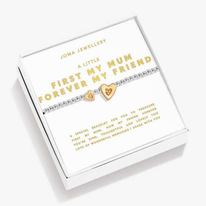 Joma Jewellery Boxed A Little First My Mum Forever My Friend Silver & Gold Plated Bracelet