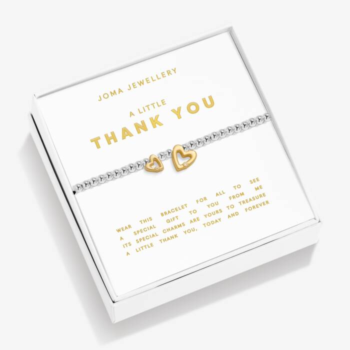 Joma Jewellery Boxed A Little Thank You Silver & Gold Plated Bracelet