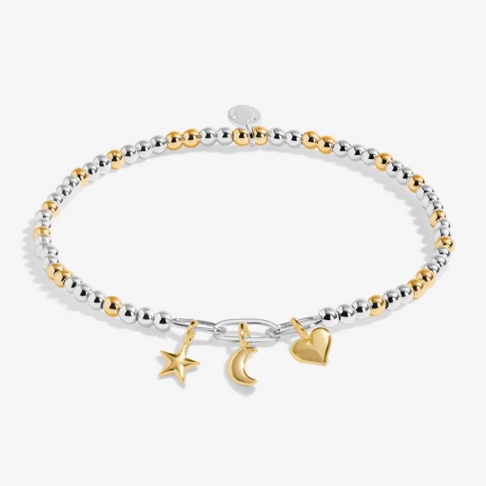 Joma Jewellery Bracelet Bar Celestial Charms Silver & Gold Plated Bracelet