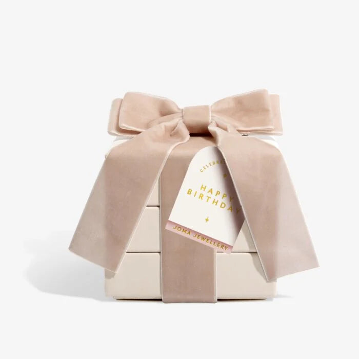 Joma Jewellery Celebration Stack Gift Set Happy Birthday Bracelet, Necklace & Earrings