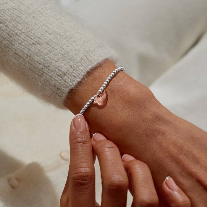 Joma Jewellery Christmas Cracker Christmas Robin Silver & Rose Gold Plated Bracelet