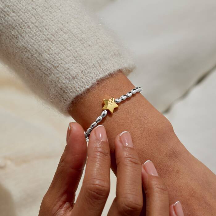 Joma Jewellery Christmas Wish Merry Christmas Silver & Gold Plated Bracelet