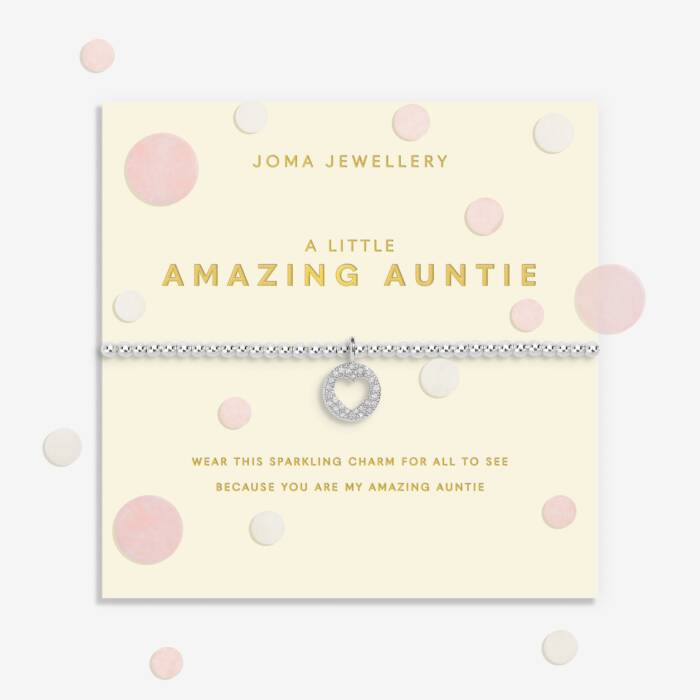 Joma Jewellery Confetti A Little Amazing Auntie Silver Plated Bracelet