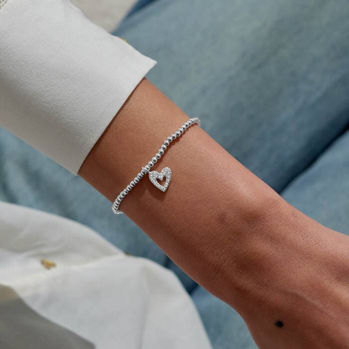 Joma Jewellery Confetti A Little With Love Silver Plated Bracelet