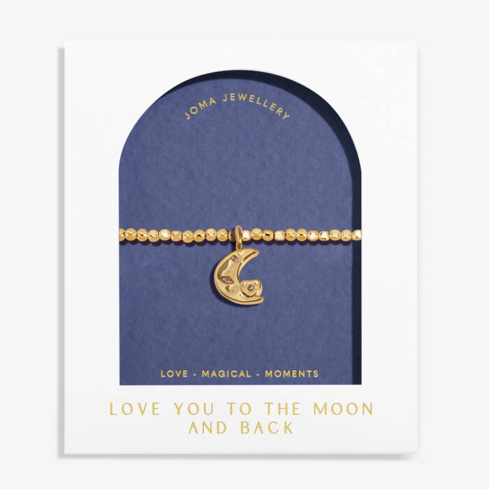 Joma Jewellery Dolce Vita Love You To The Moon And Back Gold Plated Bracelet