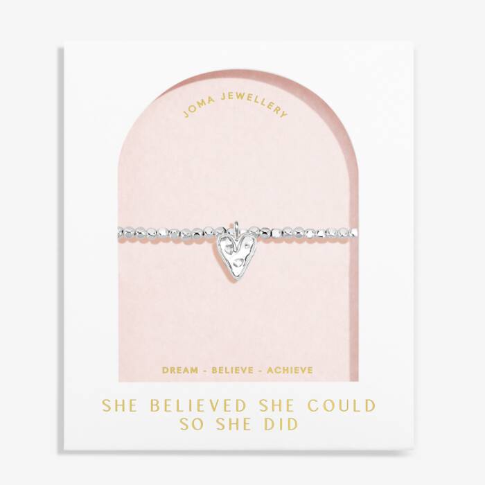 Joma Jewellery Dolce Vita She Believed She Could So She Did Silver Plated Bracelet