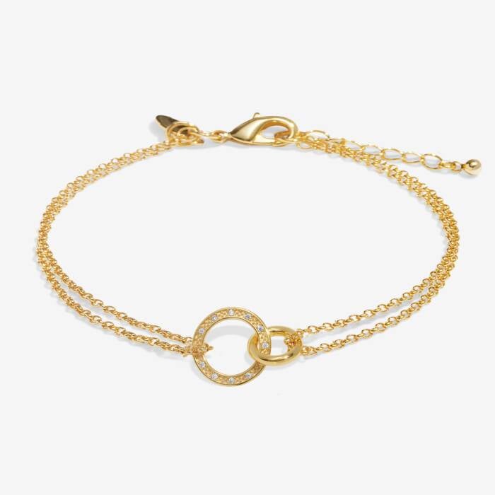 Joma Jewellery Evermore Linked Circles Gold Plated Bracelet