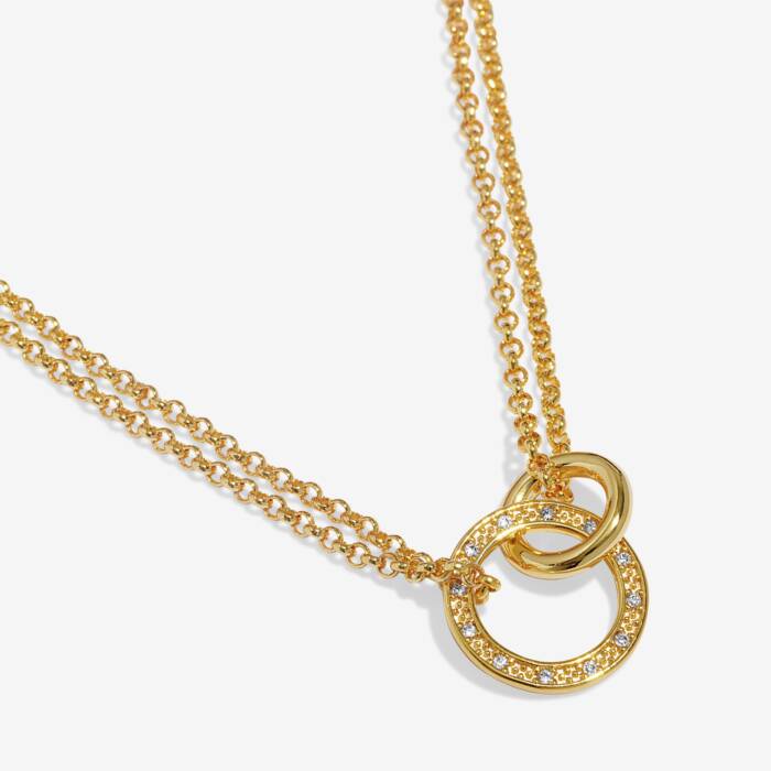 Joma Jewellery Evermore Linked Circles Gold Plated Necklace