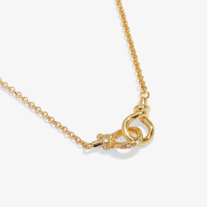 Joma Jewellery Evermore Linked Knot Gold Plated Necklace