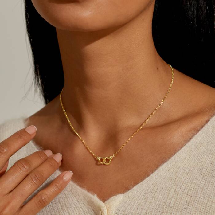 Joma Jewellery Evermore Linked Knot Gold Plated Necklace