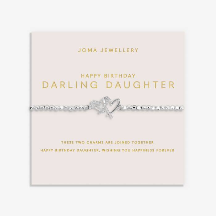 Joma Jewellery Forever Yours Happy Birthday Darling Daughter Silver Plated Bracelet