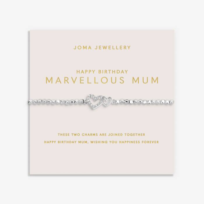 Joma Jewellery Forever Yours Happy Birthday Marvellous Mum Silver Plated Bracelet