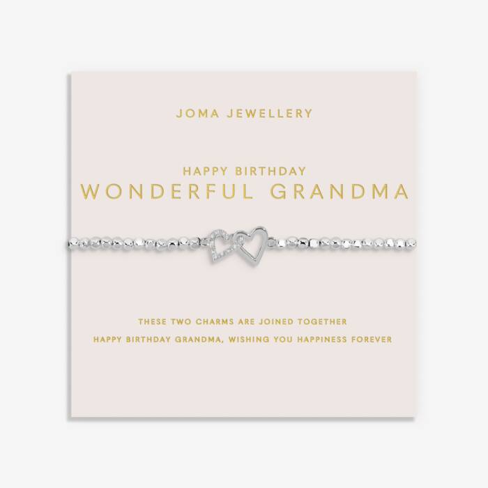Joma Jewellery Forever Yours Happy Birthday Wonderful Grandma Silver Plated Bracelet